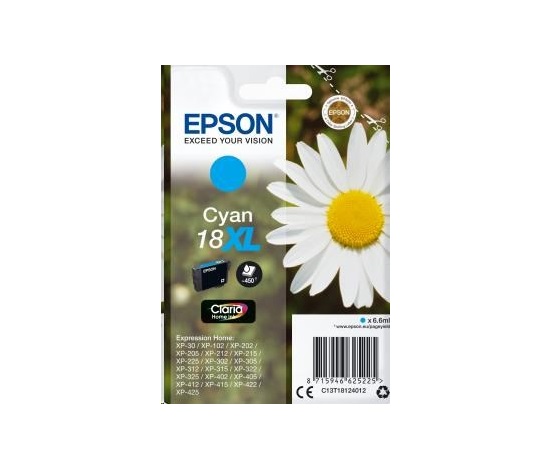 Atramentová tyčinka EPSON Singlepack "Daisy" Cyan 18XL Claria Home Ink