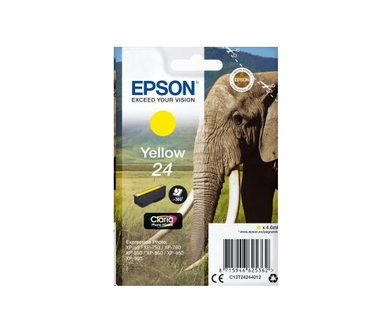 Atramentová tyčinka EPSON Singlepack "Elephant" Yellow 24 Claria Photo HD Ink