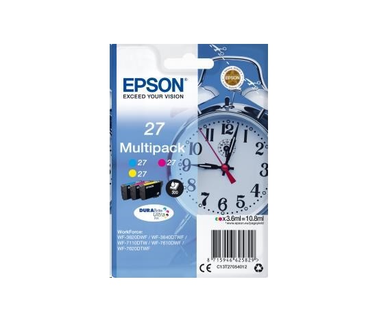 Atrament EPSON Multipack 3-farebný "Budík" 27 DURABrite Ultra Ink