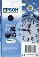 Čierny atrament EPSON Singlepack "Budík" Black 27XL DURABrite Ultra Ink