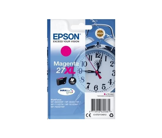 Atramentová tyčinka EPSON Singlepack "Budík" Magenta 27XL DURABrite Ultra Ink