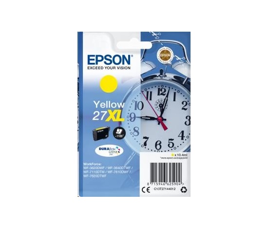 Atramentová tyčinka EPSON Singlepack "Budík" žltá 27XL DURABrite Ultra Ink