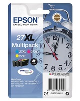 Atrament EPSON Multipack 3-farebný "budík" 27XL DURABrite Ultra Ink