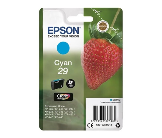 Atramentová tyčinka EPSON Singlepack "Strawberry" Cyan 29 Claria Home Ink