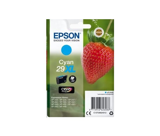 Atramentová tyčinka EPSON Singlepack "Strawberry" Cyan 29XL Claria Home Ink