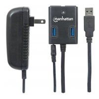 MANHATTAN USB 3.0 Rozbočovač, 4 porty, napájanie AC/Bus