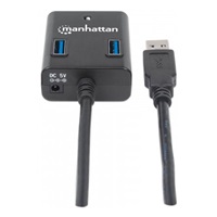 MANHATTAN USB 3.0 Rozbočovač, 4 porty, napájanie zbernice