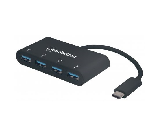 MANHATTAN USB 3.1 rozbočovač typu C 1. generácie, 4 porty typu A, napájanie zbernice