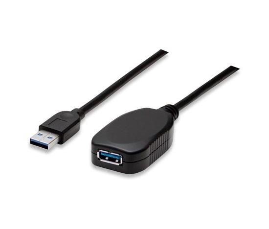 MANHATTAN USB kábel 3.0 A-A predĺženie 5 m (čierne)