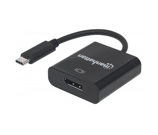 Prevodník MANHATTAN z USB 3.1 na Display Port (Type-C Male to DisplayPort Female, Black)