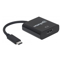 Prevodník MANHATTAN z USB 3.1 na Display Port (Type-C Male to DisplayPort Female, Black)
