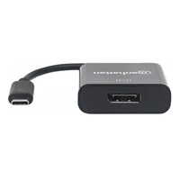 Prevodník MANHATTAN z USB 3.1 na Display Port (Type-C Male to DisplayPort Female, Black)