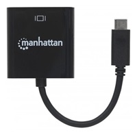Prevodník MANHATTAN z USB 3.1 na Display Port (Type-C Male to DisplayPort Female, Black)