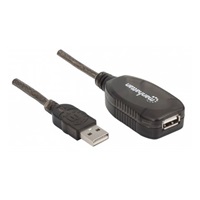 MANHATTAN USB kábel 2.0 A-A, aktívne predĺženie 20 m, možnosť reťazenia