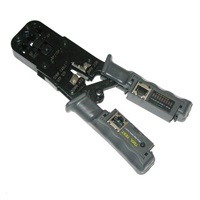 Kliešte PROFI+ s račňou na konektory RJ11, RJ12, RJ45 s testerom a LED indikáciou