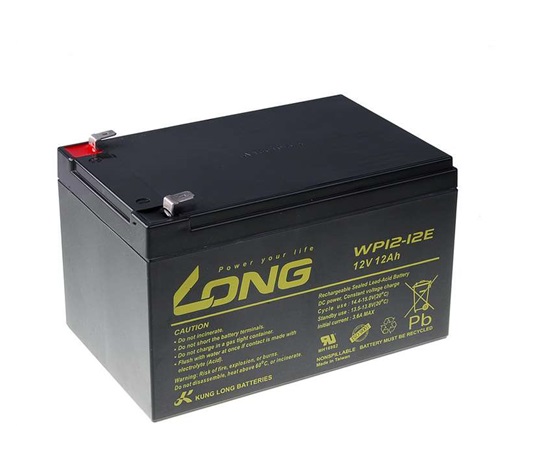 Long 12V 12Ah olovený akumulátor DeepCycle AGM F2