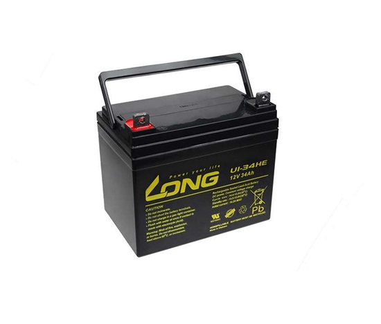 Long 12V 34Ah olovený akumulátor DeepCycle AGM F4