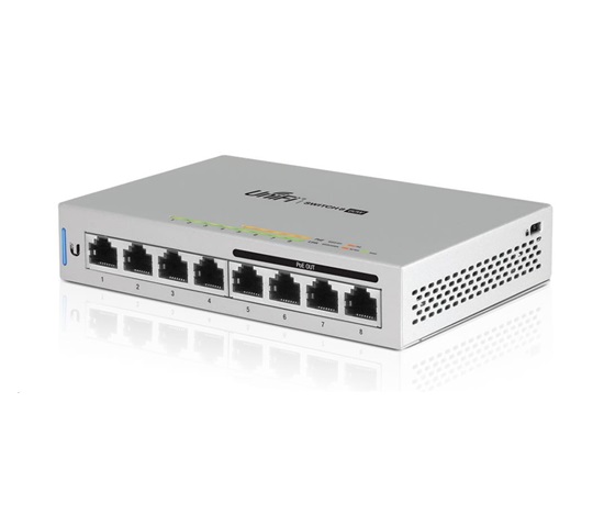 UBNT UniFi Switch US-8-60W [8xGigabit, 4 porty s PoE+ 60W 802.3af, neblokujúce 8Gbps]
