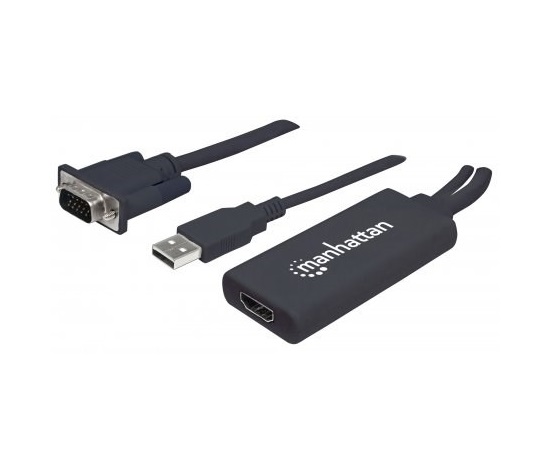 Prevodník MANHATTAN VGA na USB a HDMI