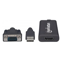 Prevodník MANHATTAN VGA na USB a HDMI