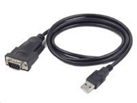 GEMBIRD Káblový adaptér USB-sériový 1,5 m 9 pin (com), čierny