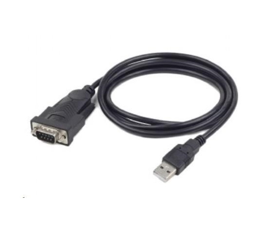 GEMBIRD Káblový adaptér USB-sériový 1,5 m 9 pin (com), čierny