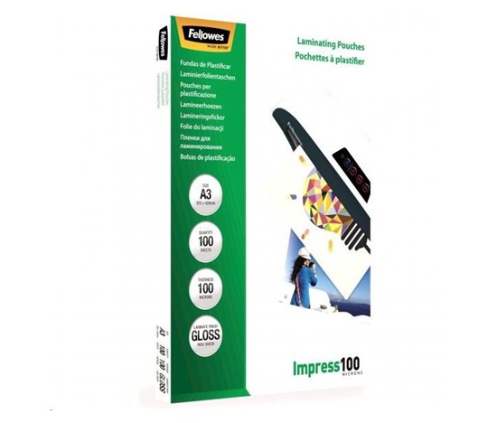 Laminovacia fólia Fellowes A3 100 mic, balenie po 100 ks