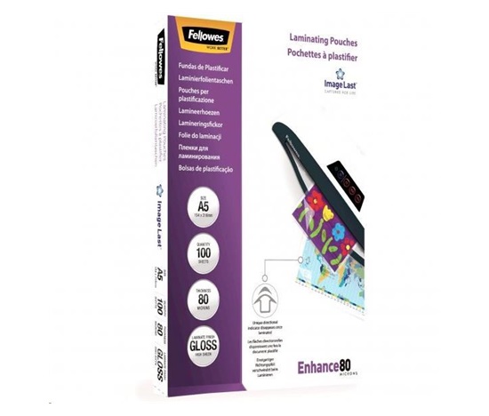 Laminovacia fólia Fellowes A5 80 mic ImageLast, balenie 100 ks