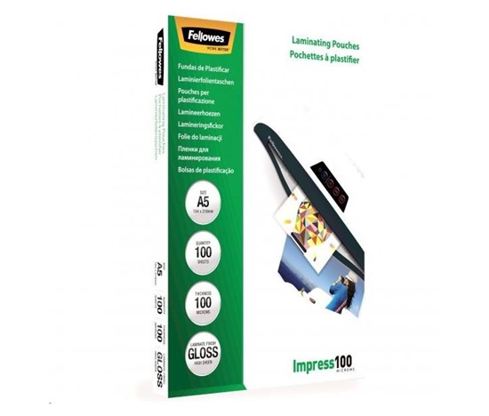 Laminovacia fólia Fellowes A5 100 mic, balenie 100 ks