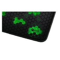 C-TECH herná podložka pod myš ANTHEA CYBER GREEN, 320x270x4mm, obšité okraje
