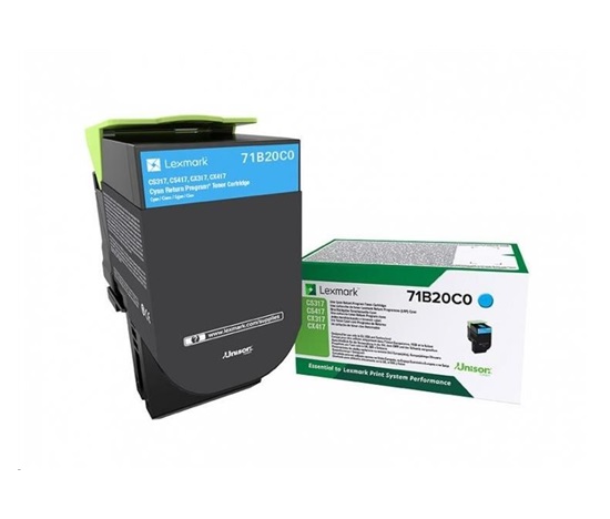 Lexmark toner pre CS/CX317,417,517 Cyan z programu Lexmark Return na 2 300 strán