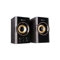 C-TECH repro SPK-11, 2.0, drevený, čierno-zlatý, USB