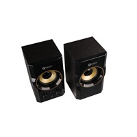 C-TECH repro SPK-11, 2.0, drevený, čierno-zlatý, USB