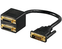 Adaptér PREMIUMCORD DVI-D (24+1) samec => 2x DVI-D (24+1) samica