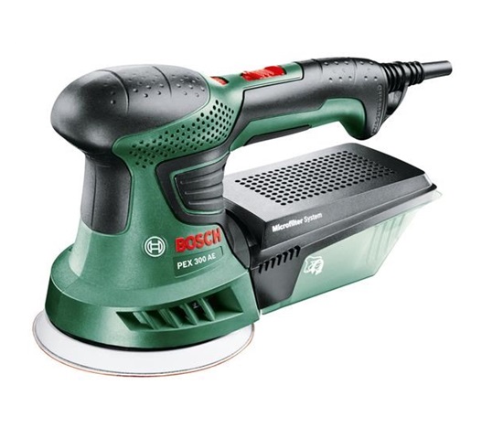 BOSCH PEX 300 AE, excentrická bruska, 270 W, talíř 125 mm, 4.000 – 24.000 kmitů/min