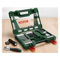 Bosch V-Line - 83dílná sada vrtáků a bitů TiN s LED kapesní svítilnou a stavitelným klíčem