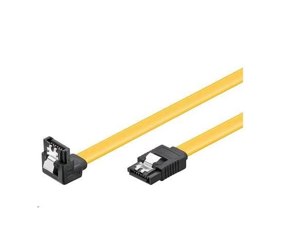 Kábel PREMIUMCORD SATA 3.0 dátový kábel 1m 90°, kovové západky