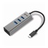 iTec USB-C Metal 3-portový HUB s adaptérom Gigabit Ethernet