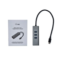 iTec USB-C Metal 3-portový HUB s adaptérom Gigabit Ethernet