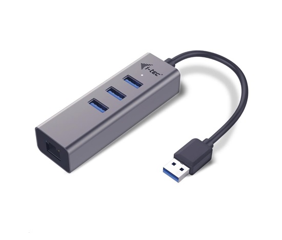 iTec USB 3.0 Kovový HUB 3 porty + adaptér Gigabit Ethernet