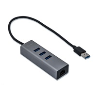 iTec USB 3.0 Kovový HUB 3 porty + adaptér Gigabit Ethernet