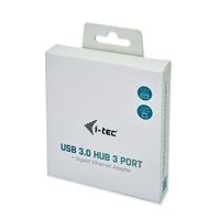iTec USB 3.0 Kovový HUB 3 porty + adaptér Gigabit Ethernet