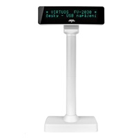 Virtuos VFD zákaznícky displej Virtuos FV-2030W 2x20 9mm, USB, biely