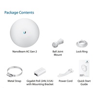 UBNT airMAX NanoBeam AC 2x19dBi Gen2 [AP/Klient, 5GHz, 2x19dBi, 10/100/1000 Ethernet, airMAX ac]