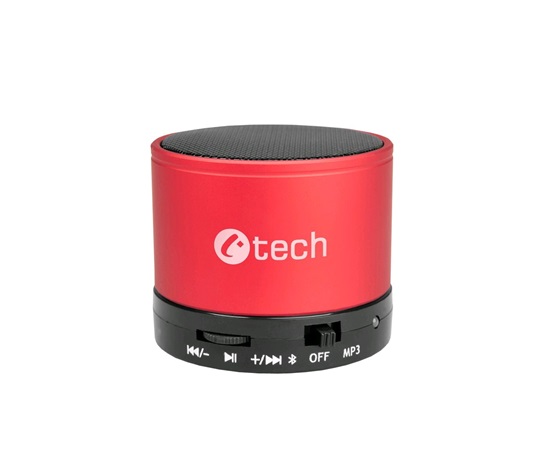 C-TECH repro SPK-04R, bluetooth, červené