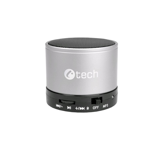 C-TECH repro SPK-04S, bluetooth, stříbrné