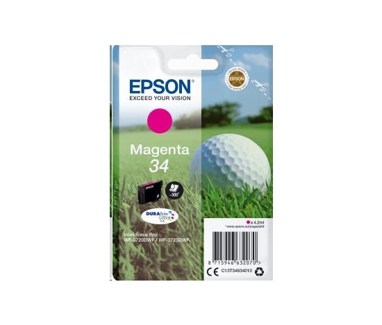 Atramentová tyčinka EPSON Singlepack "Golf" Magenta 34 DURABrite Ultra Ink 4,2 ml