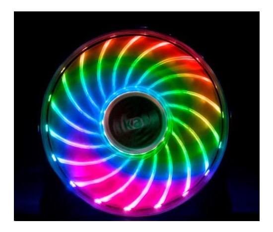 Ventilátor AKASA Vegas X7, 120x120x25mm, fluidné dynamické ložisko, RGB 12V