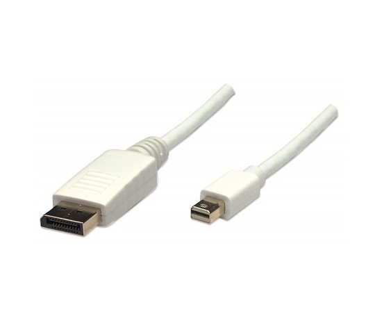 MANHATTAN kábel Mini DisplayPort Male na DisplayPort Male, 2 m, biely