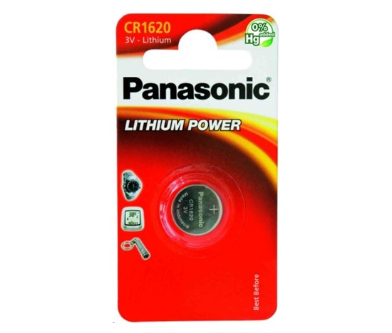 PANASONIC Lithiová baterie (knoflíková) CR-1620EL/1B  3V (Blistr 1ks)